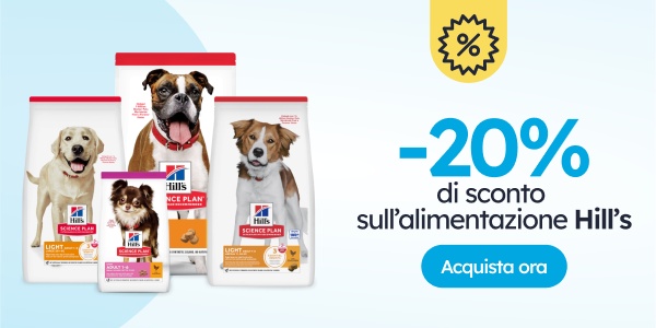 20 % di sconto sull'alimentazione Hill’s.