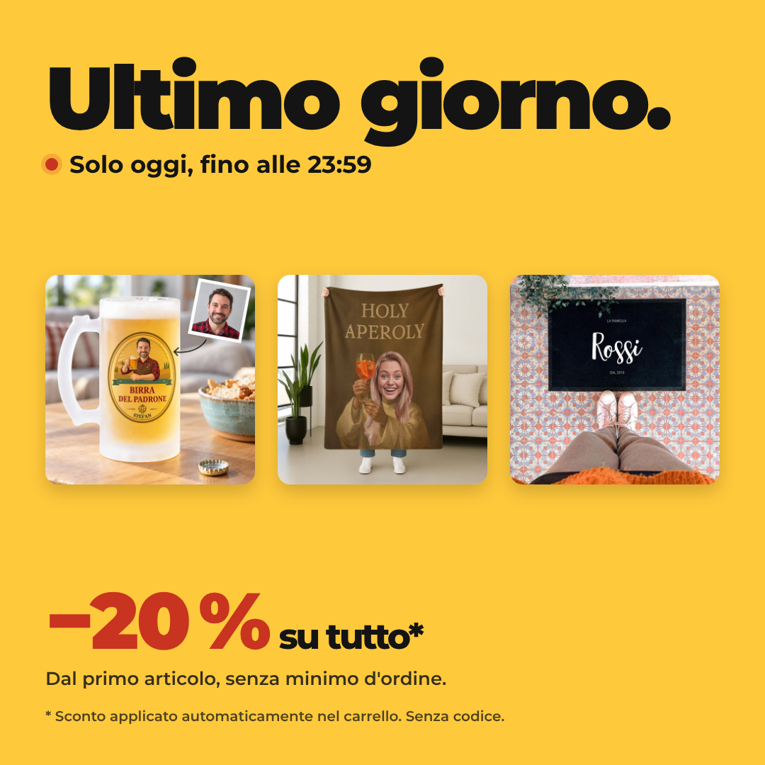 Ultimo giorno: −20 % su tutto – fino alle 23:59