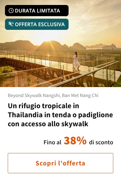 Un rifugio tropicale in Thailandia in tenda o padiglione con accesso allo skywalk
