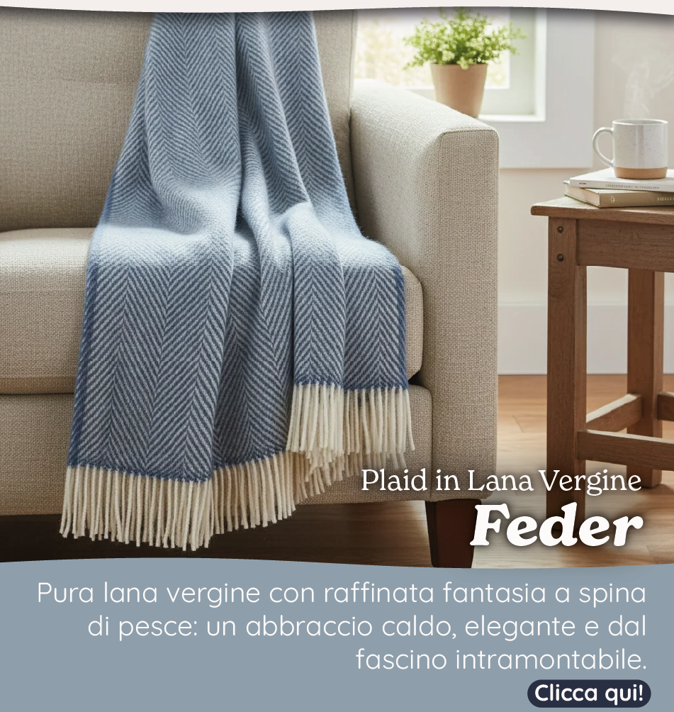 Plaid in Lana Vergine - Feder