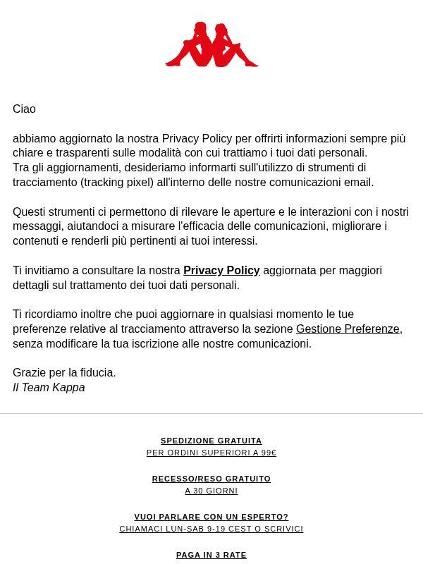 Abbiamo aggiornato la nostra Privacy Policy