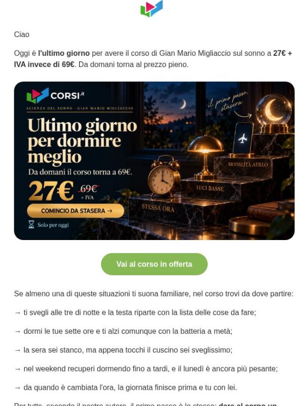 [Ultimo giorno] Da domani torna a 69€