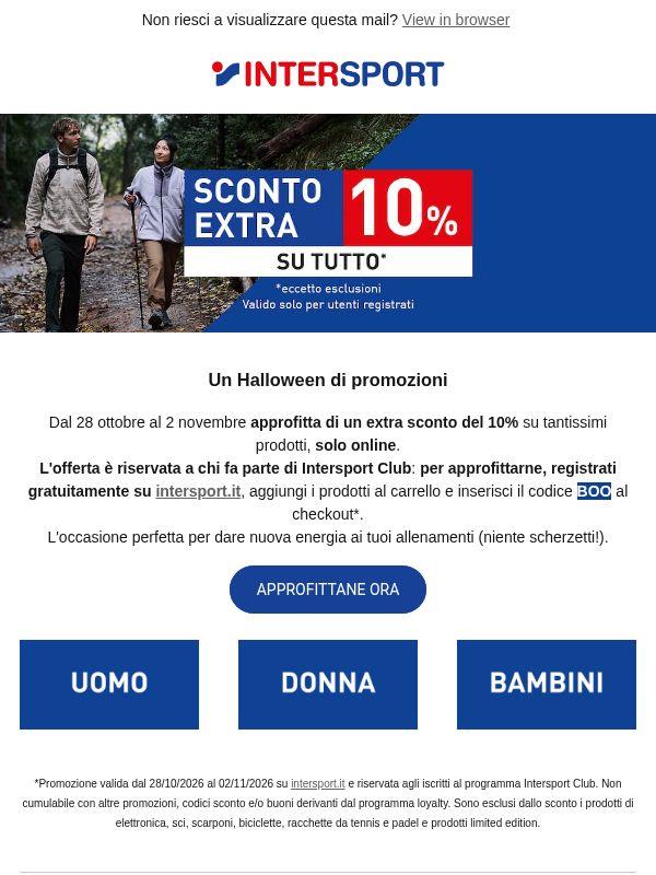 Dolcetto o extra 10%?