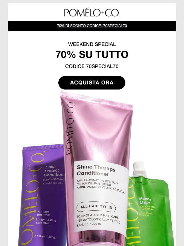 Solo questo weekend: -70% 🩷