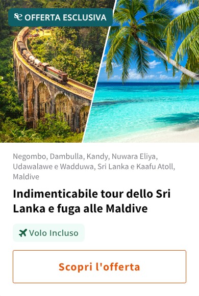 Indimenticabile tour dello Sri Lanka e fuga alle Maldive