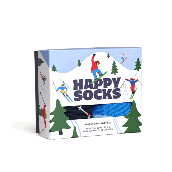 Set regalo di calzini per sport invernali in confezione da 2