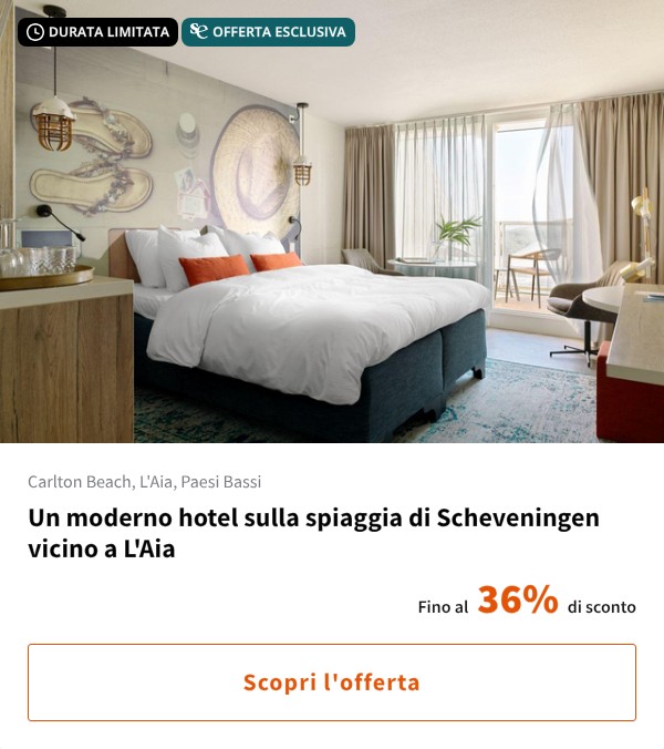 Un moderno hotel sulla spiaggia di Scheveningen vicino a L'Aia
