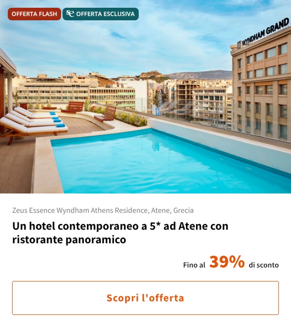 Un hotel contemporaneo a 5* ad Atene con ristorante panoramico