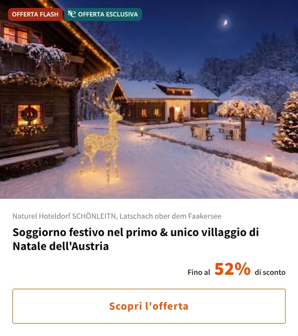 Soggiorno festivo nel primo & unico villaggio di Natale dell'Austria