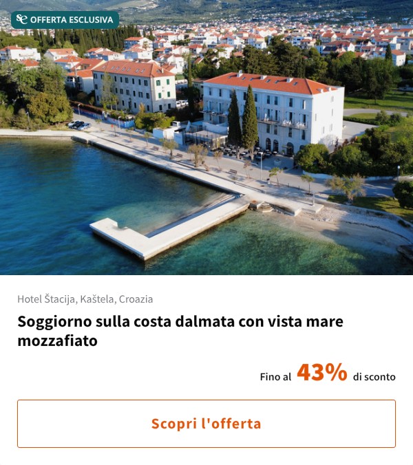 Soggiorno sulla costa dalmata con vista mare mozzafiato