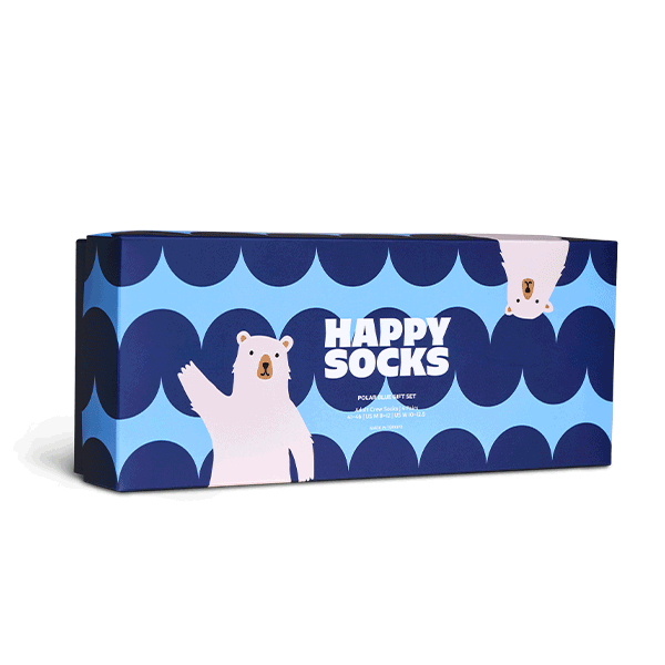 Set regalo di 4 calzini blu polare