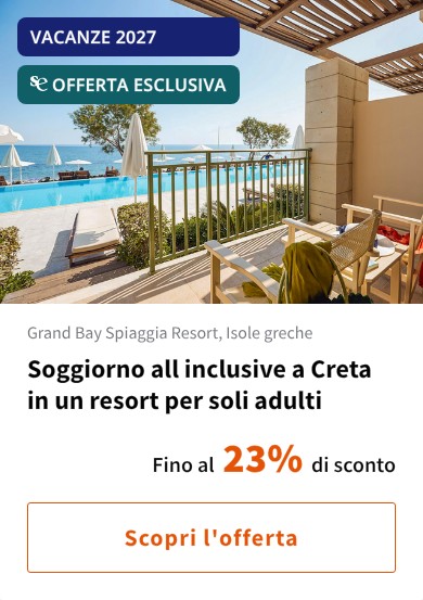Soggiorno all inclusive a Creta in un resort per soli adulti