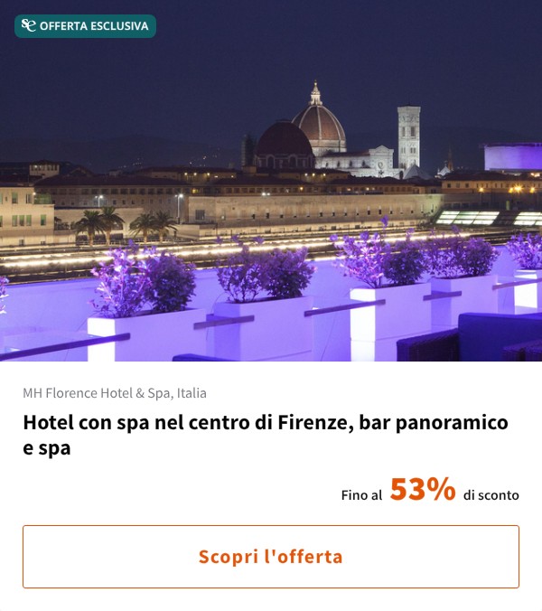 Hotel con spa nel centro di Firenze, bar panoramico e spa