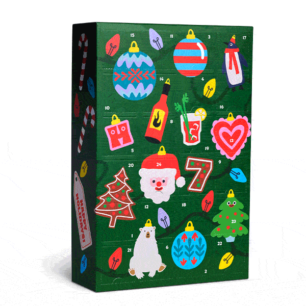Set regalo con calendario dell'Avvento, confezione da 24
