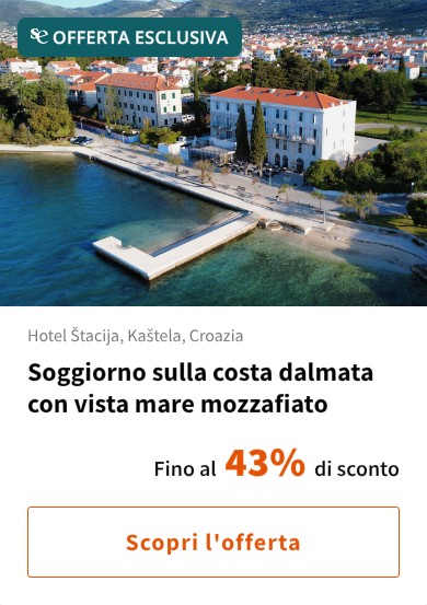 Soggiorno sulla costa dalmata con vista mare mozzafiato