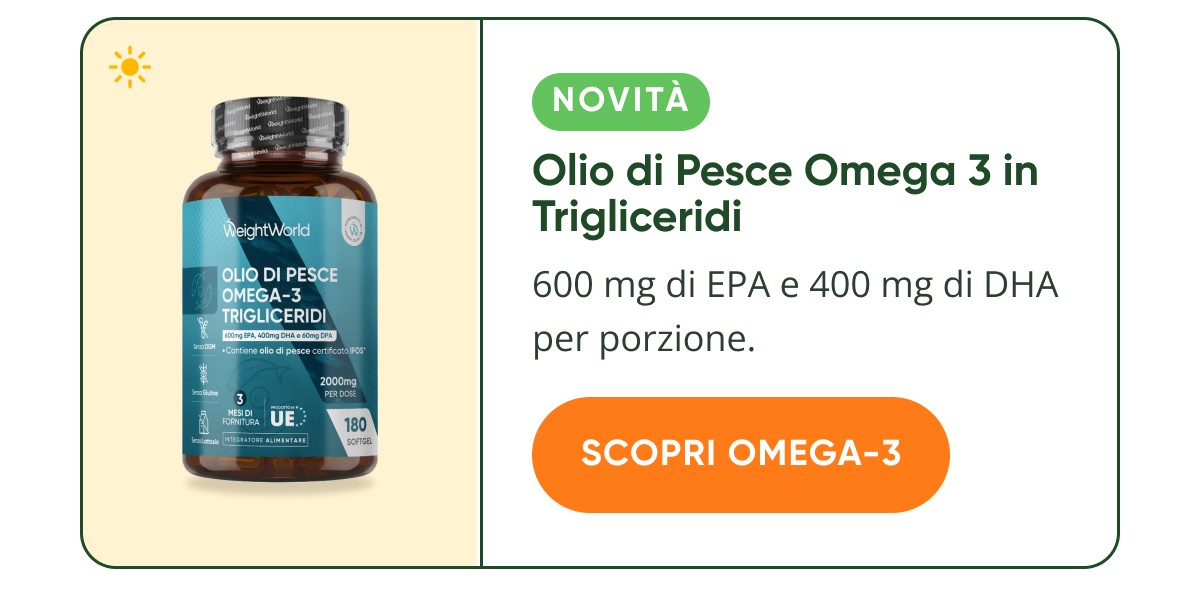 NovitÀ Olio di Pesce Omega 3 in Trigliceridi 600 mg di EPA e 400 mg di DHA per porzione. Scopri omega-3