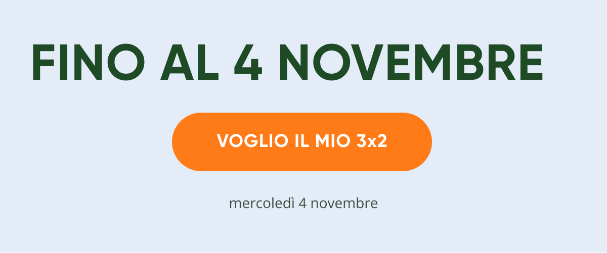 Fino al 4 novembre voglio il mio 3x2 mercoledì 4 novembre