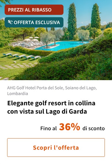 Elegante golf resort in collina con vista sul Lago di Garda