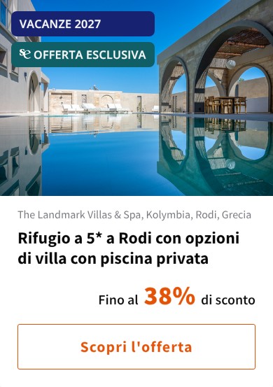 Rifugio a 5* a Rodi con opzioni di villa con piscina privata