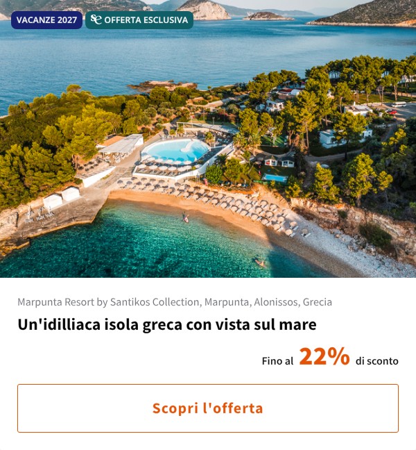 Un'idilliaca isola greca con vista sul mare