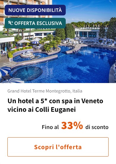 Un hotel a 5* con spa in Veneto vicino ai Colli Euganei