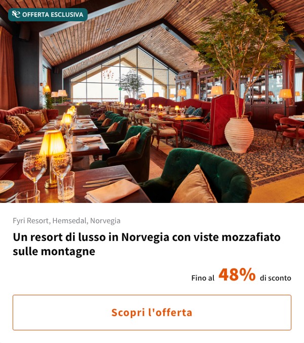 Un resort di lusso in Norvegia con viste mozzafiato sulle montagne