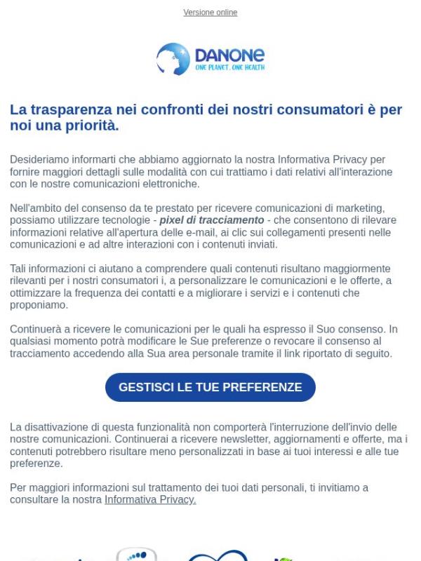 Aggiornamento dell'Informativa Privacy