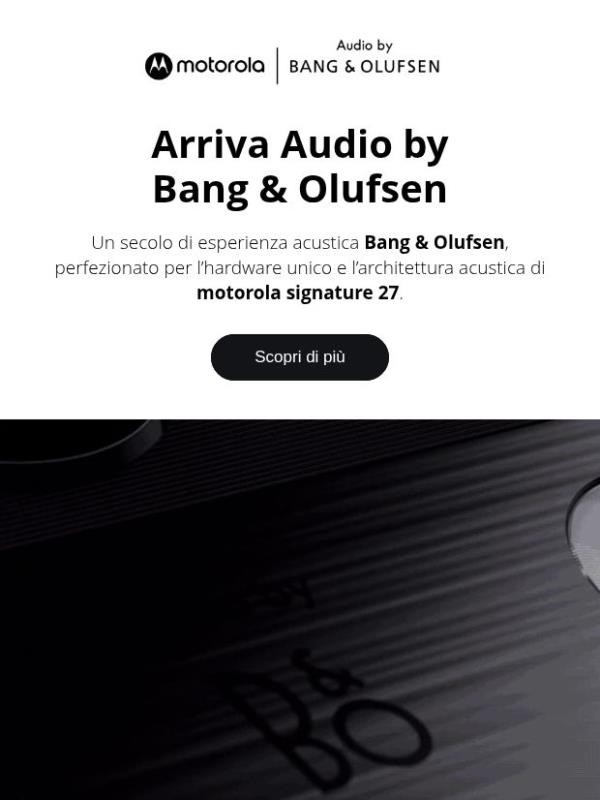 L’unico smartphone con Audio by Bang & Olufsen
