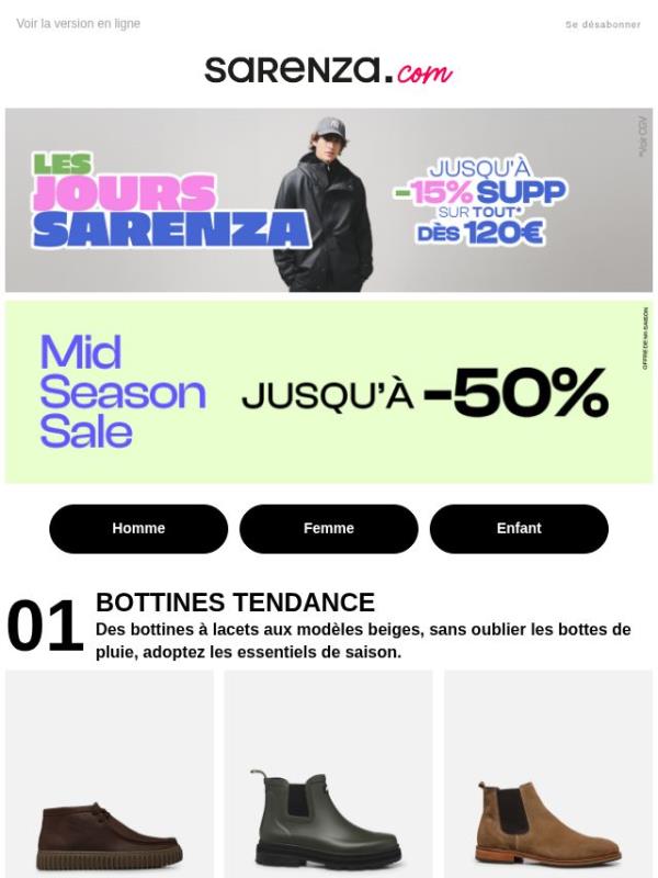 Les Jours Sarenza 🍂 Focus bottines et mocassins de saison