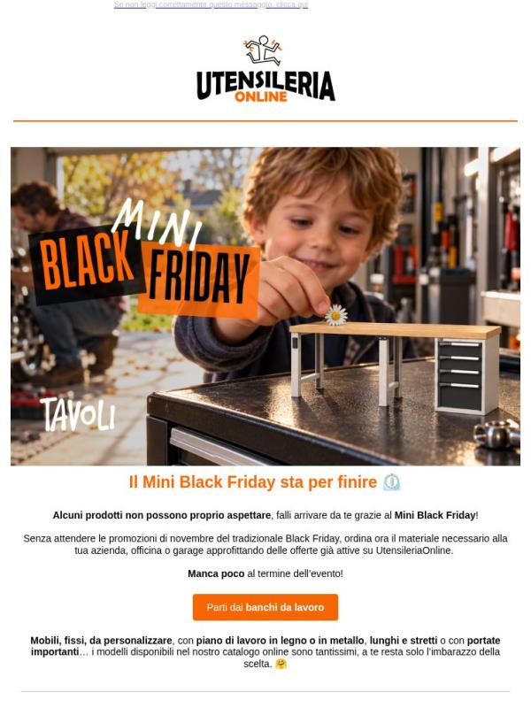 Il Mini Black Friday sta per finire ⏲️