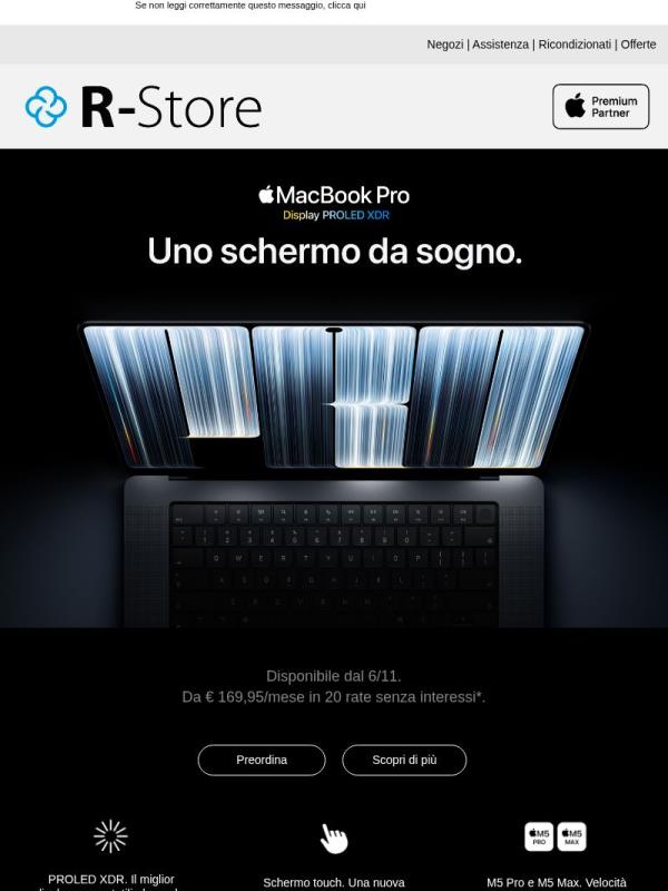 Ordina ora il nuovo MacBook Pro con display PROLED XDR.