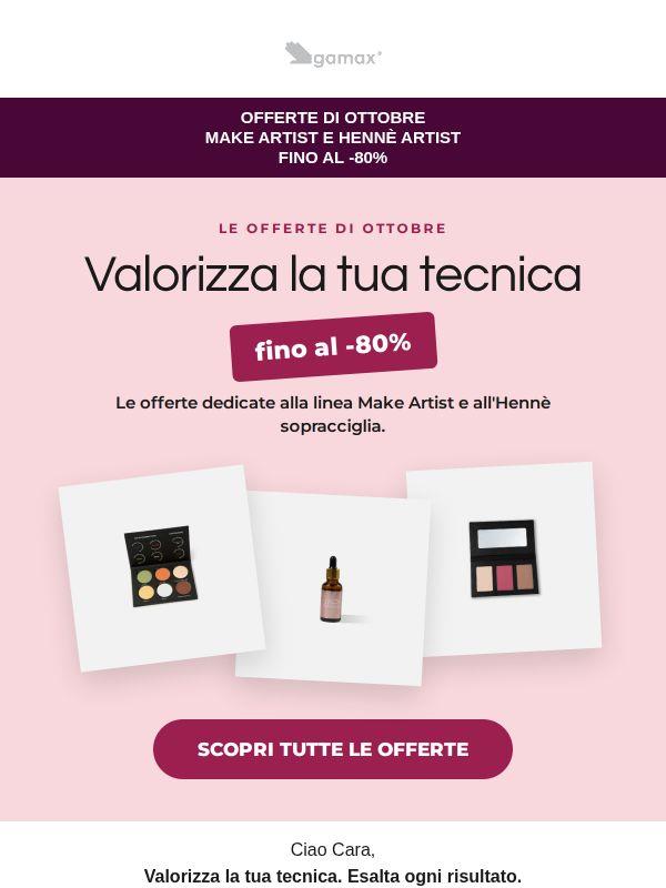 Le offerte di ottobre: Make Artist e Hennè fino al -80%