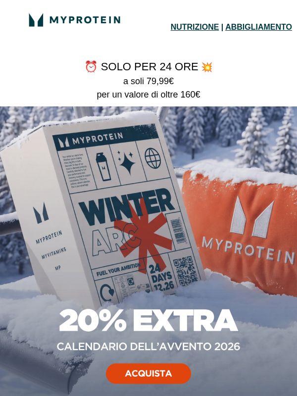 24 Ore ⚡ -20% Extra sul Calendario dell'Avvento