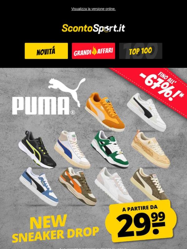 🔥 PUMA Nuove Sneakers da 29,99 €!