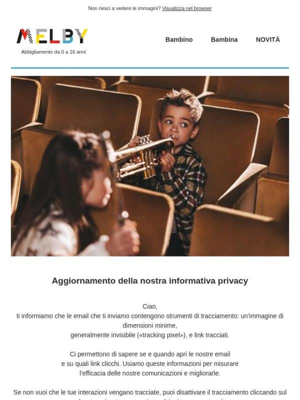 Un aggiornamento sull'utilizzo dei pixel di tracciamento email