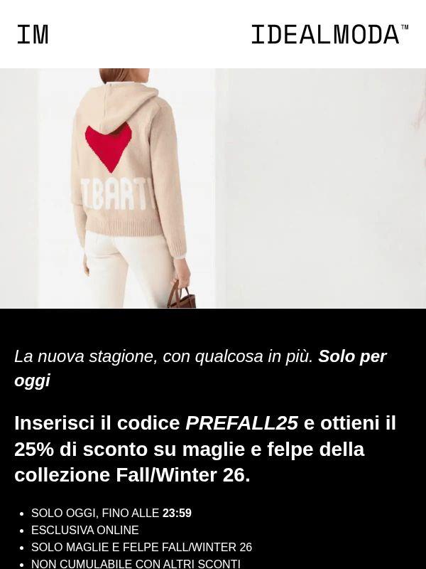 Solo oggi: -25% su maglie e felpe