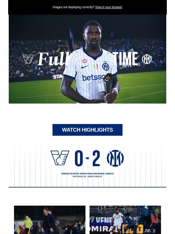 Match review, Venezia-Inter 0-2 | Ottava vittoria in campionato per i nerazzurri
