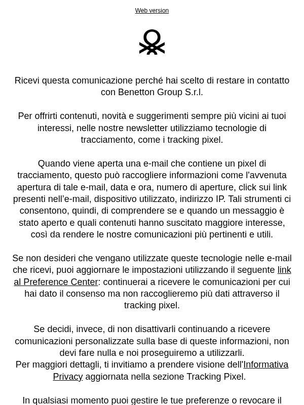 La tua esperienza Benetton sempre più in linea con i tuoi interessi