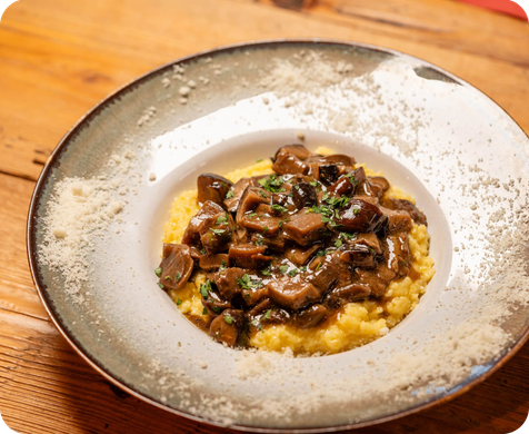 Polenta con i funghi