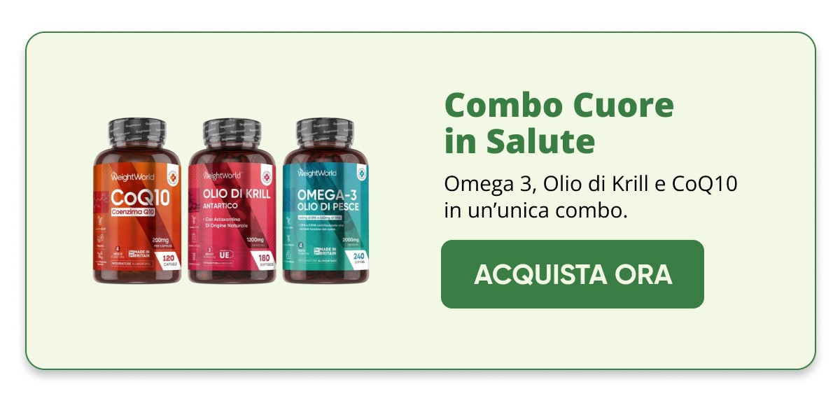 Combo Cuore in Salute Omega 3, Olio di Krill e CoQ10 in un'unica combo. Acquista ora