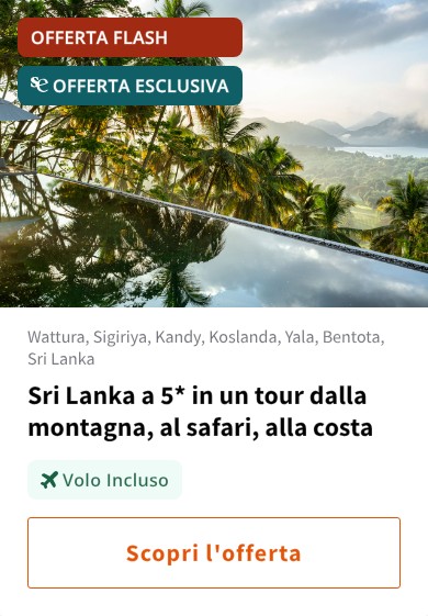 Sri Lanka a 5* in un tour dalla montagna, al safari, alla costa
