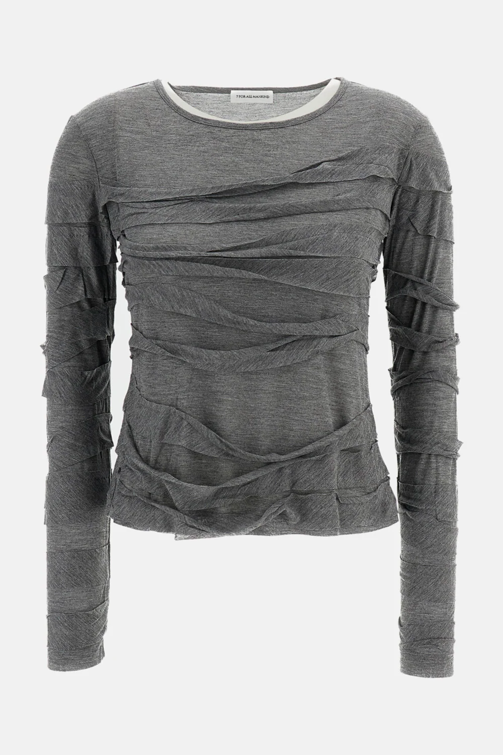 Image of MAGLIA A MANICHE LUNGHE CON ARRICCIATURE