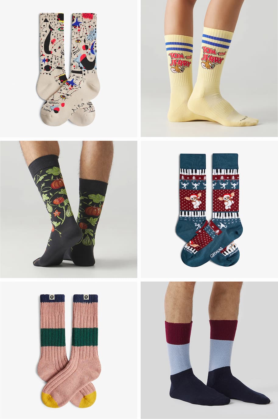 Una selezione di calzini Jimmy Lion colorati e originali.