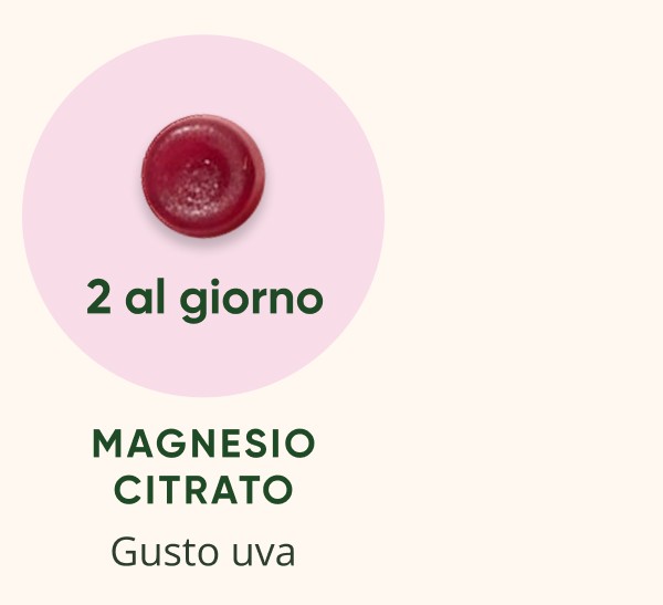 2 al giorno magnesio citrato Gusto uva