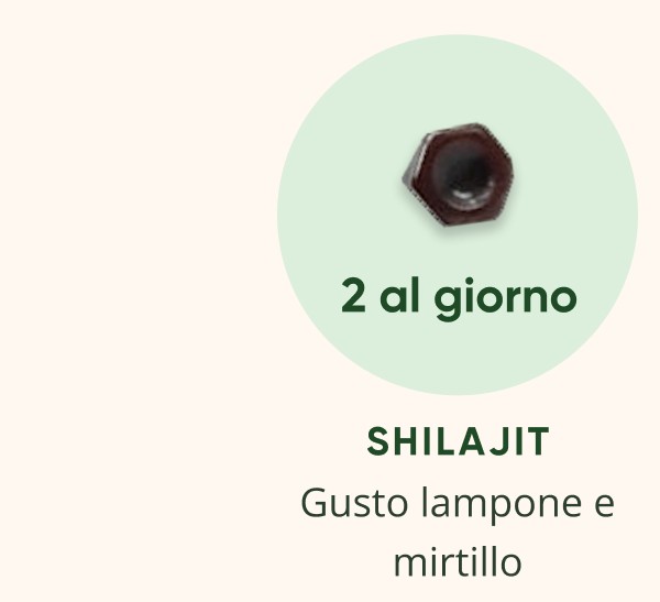 2 al giorno shilajit Gusto lampone e mirtillo