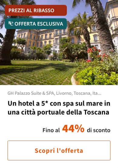 Un hotel a 5* con spa sul mare in una città portuale della Toscana