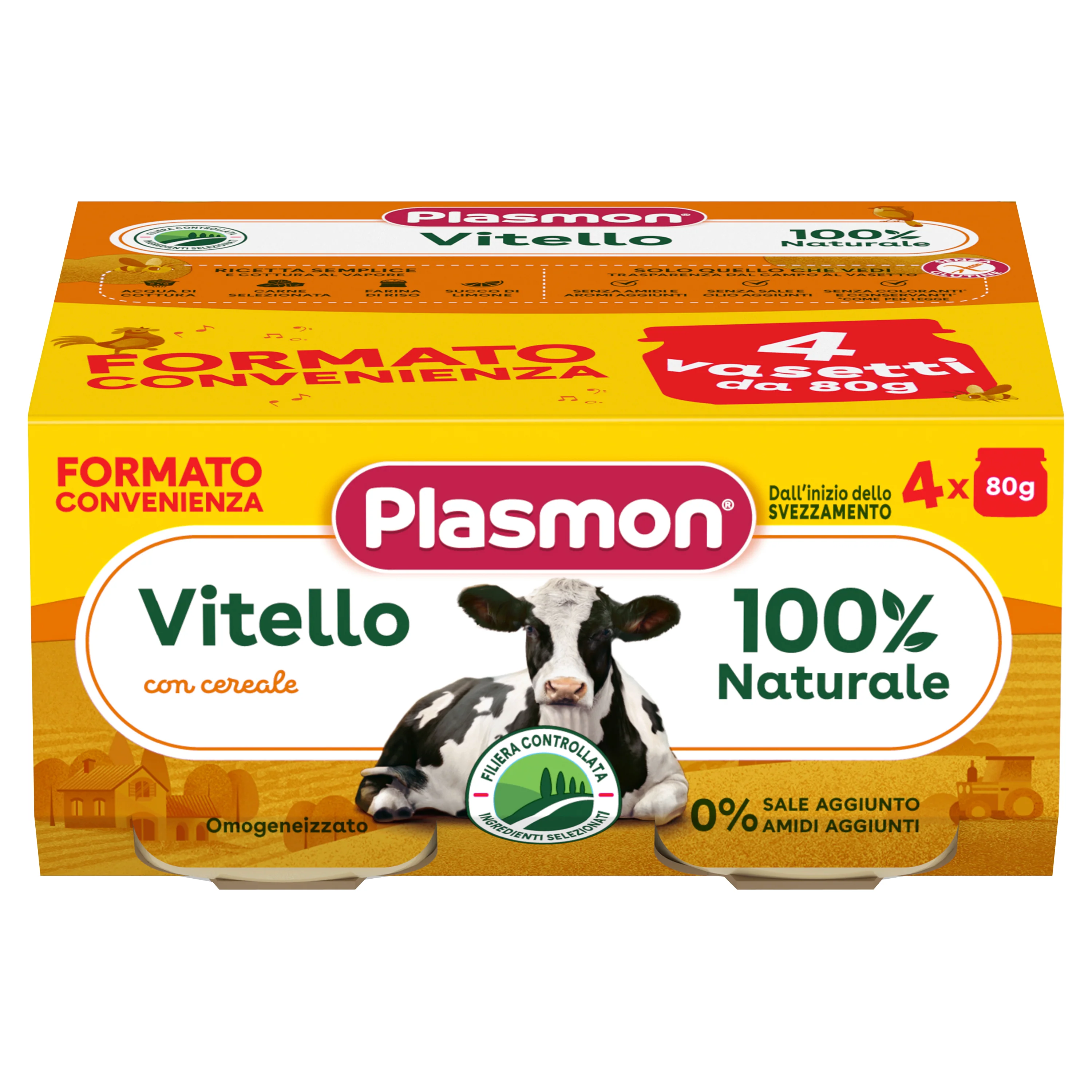 Omogeneizzato Carne Vitello e Cereale 4x80g