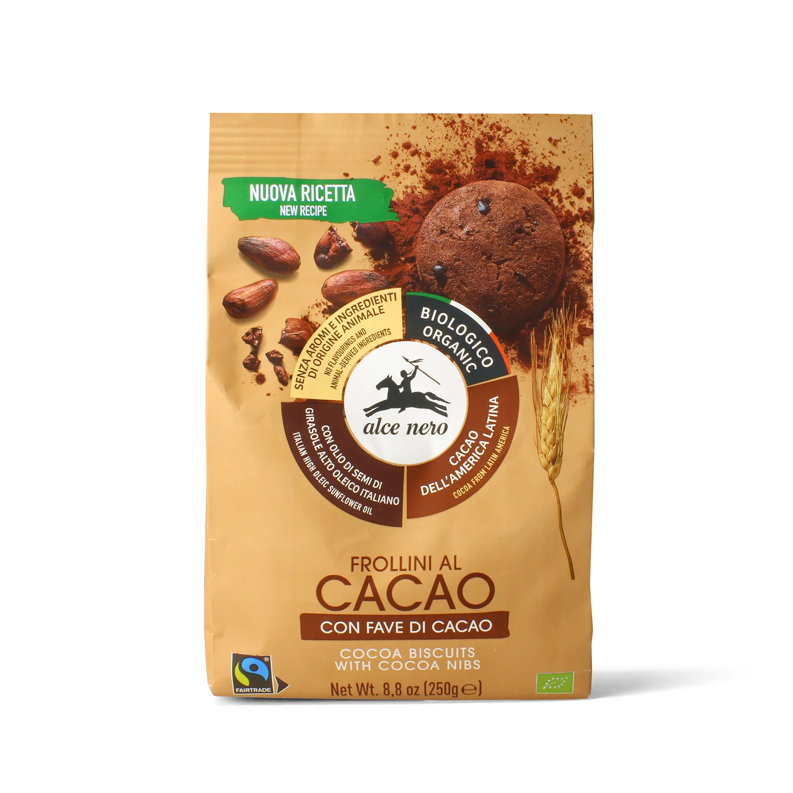 Image of Frollini al cacao con fave di cacao biologici