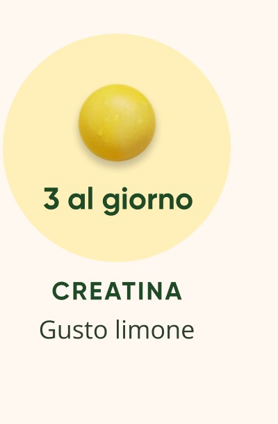 3 al giorno creatina Gusto limone