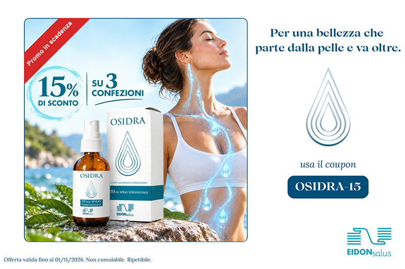 Ultimi 3 giorni: -15% su 3 confezioni di Osidra
